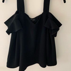 Topshop Black On/Off Shoulder Blouse